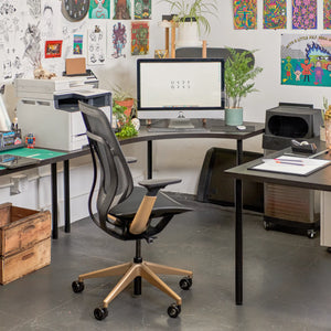 Without headrest / Intermix Black KR08+Matte Brass 4B22